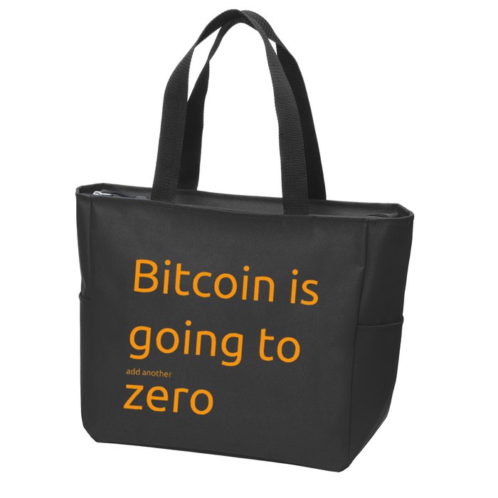 Bitcoin Is Going To Add Another Zero Hidden Message Black Zip Tote Bag