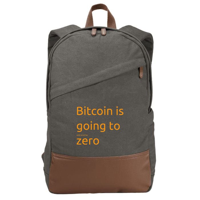 Bitcoin Is Going To Add Another Zero Hidden Message Black Cotton Canvas Backpack