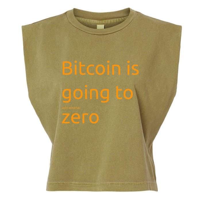 Bitcoin Is Going To Add Another Zero Hidden Message Black Garment-Dyed Women's Muscle Tee