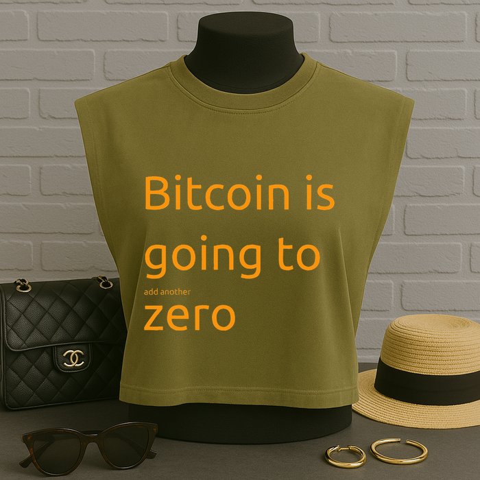 Bitcoin Is Going To Add Another Zero Hidden Message Black Garment-Dyed Women's Muscle Tee