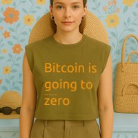Bitcoin Is Going To Add Another Zero Hidden Message Black Garment-Dyed Women's Muscle Tee