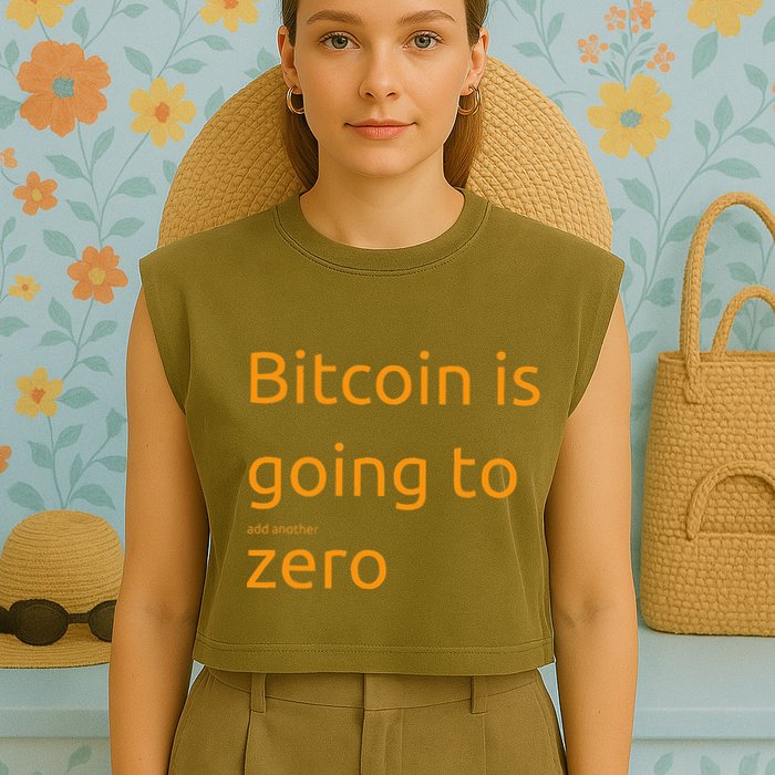 Bitcoin Is Going To Add Another Zero Hidden Message Black Garment-Dyed Women's Muscle Tee