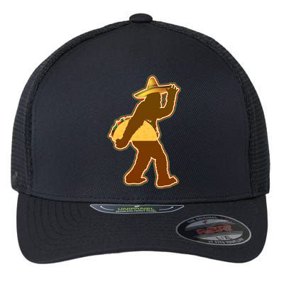 Bigfoot Carrying Taco Cinco de Mayo Flexfit Unipanel Trucker Cap