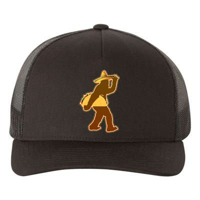 Bigfoot Carrying Taco Cinco de Mayo Yupoong Adult 5-Panel Trucker Hat