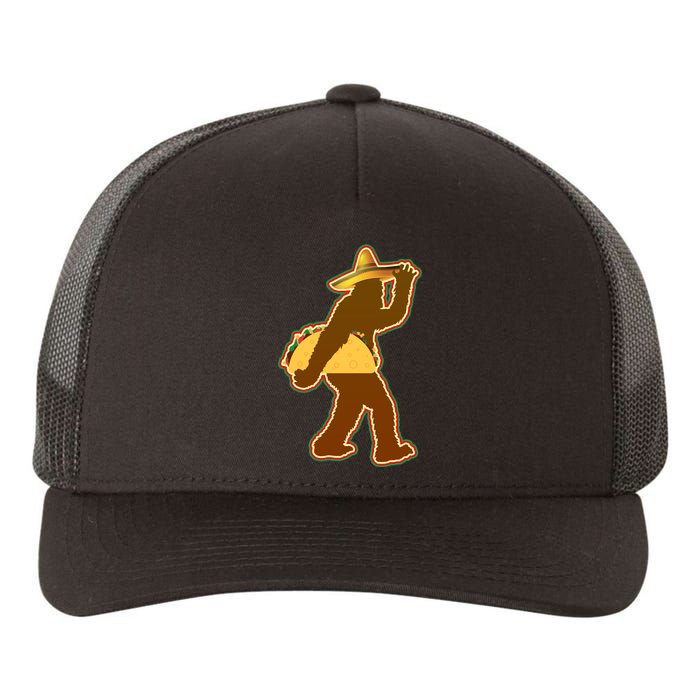 Bigfoot Carrying Taco Cinco de Mayo Yupoong Adult 5-Panel Trucker Hat