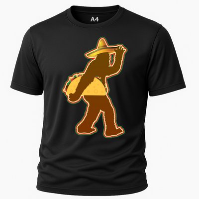 Bigfoot Carrying Taco Cinco de Mayo Performance Shirt