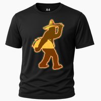 Bigfoot Carrying Taco Cinco de Mayo Cooling Performance Crew T-Shirt