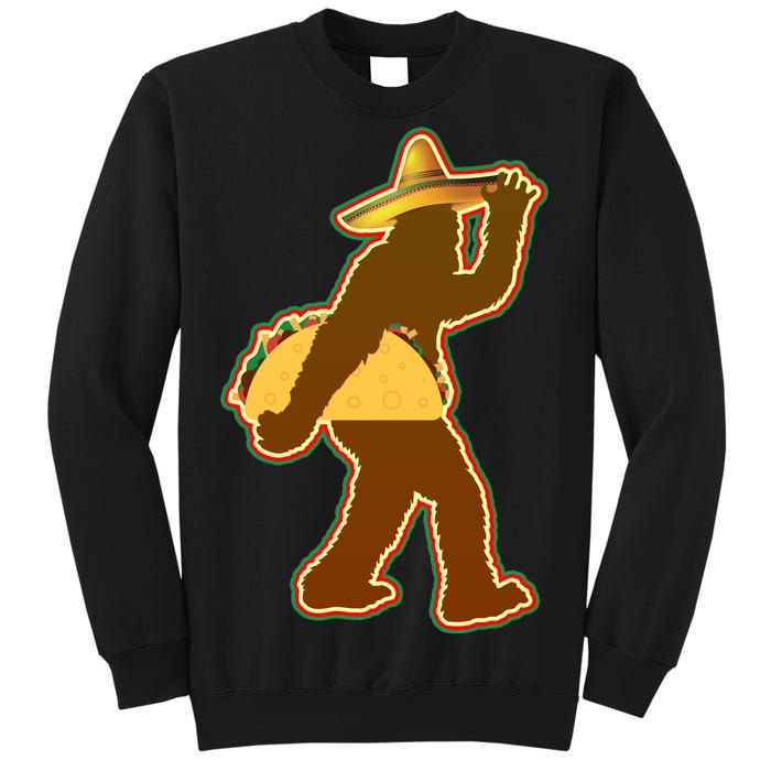 Bigfoot Carrying Taco Cinco de Mayo Sweatshirt