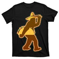 Bigfoot Carrying Taco Cinco de Mayo T-Shirt