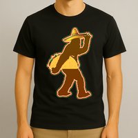 Bigfoot Carrying Taco Cinco de Mayo T-Shirt