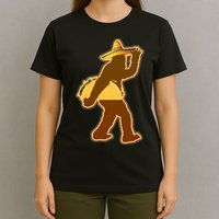 Bigfoot Carrying Taco Cinco de Mayo T-Shirt