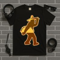 Bigfoot Carrying Taco Cinco de Mayo T-Shirt