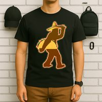 Bigfoot Carrying Taco Cinco de Mayo T-Shirt