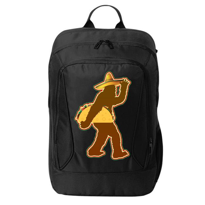 Bigfoot Carrying Taco Cinco de Mayo City Backpack