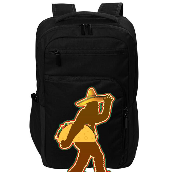 Bigfoot Carrying Taco Cinco de Mayo Impact Tech Backpack