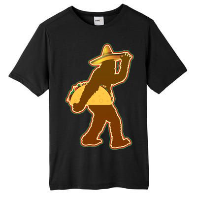 Bigfoot Carrying Taco Cinco de Mayo Tall Fusion ChromaSoft Performance T-Shirt