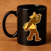 Bigfoot Carrying Taco Cinco de Mayo 11oz C Handle Ceramic Mug