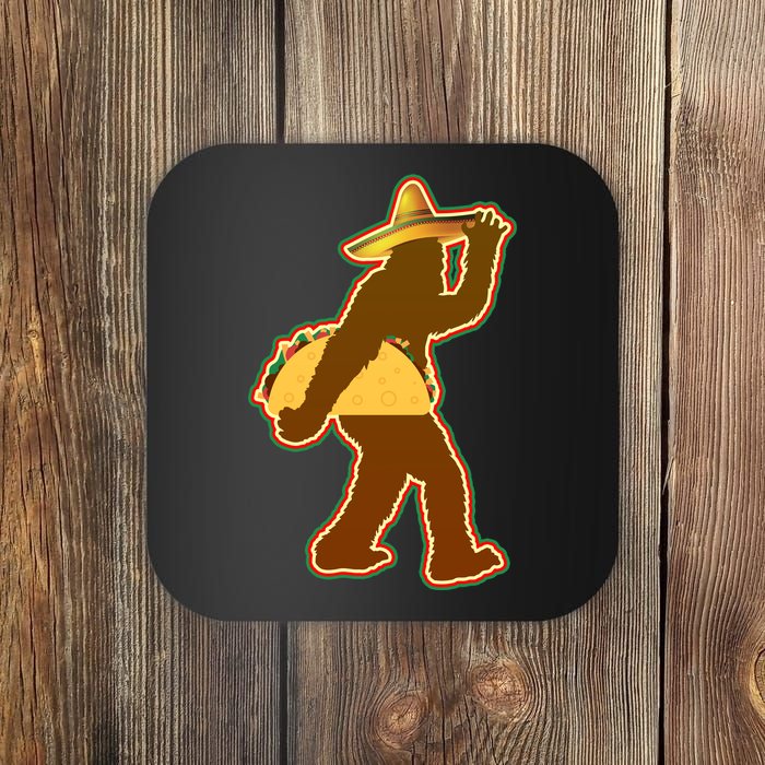 Bigfoot Carrying Taco Cinco de Mayo Coaster