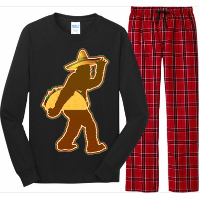 Bigfoot Carrying Taco Cinco de Mayo Long Sleeve Pajama Set