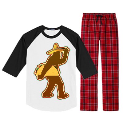 Bigfoot Carrying Taco Cinco de Mayo Raglan Sleeve Pajama Set