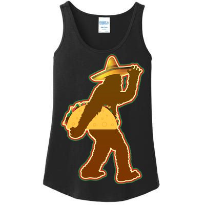 Bigfoot Carrying Taco Cinco de Mayo Ladies Essential Tank