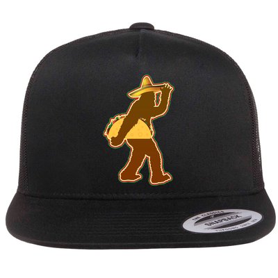 Bigfoot Carrying Taco Cinco de Mayo Flatbill Hat