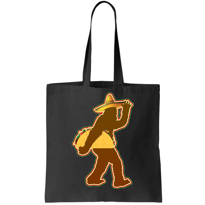 Bigfoot Carrying Taco Cinco de Mayo Tote Bag