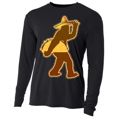 Bigfoot Carrying Taco Cinco de Mayo Cooling Performance Long Sleeve Crew