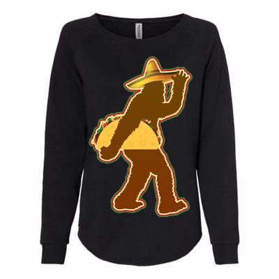 Bigfoot Carrying Taco Cinco de Mayo Womens California Wash Sweatshirt