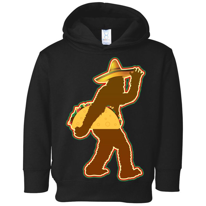 Bigfoot Carrying Taco Cinco de Mayo Toddler Hoodie