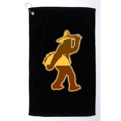 Bigfoot Carrying Taco Cinco de Mayo Platinum Collection Golf Towel