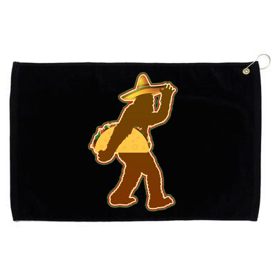 Bigfoot Carrying Taco Cinco de Mayo Grommeted Golf Towel