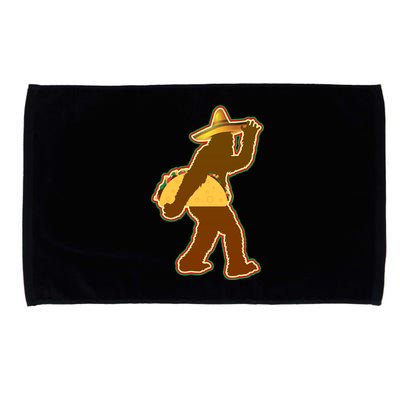 Bigfoot Carrying Taco Cinco de Mayo Microfiber Hand Towel