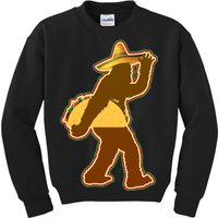 Bigfoot Carrying Taco Cinco de Mayo Kids Sweatshirt