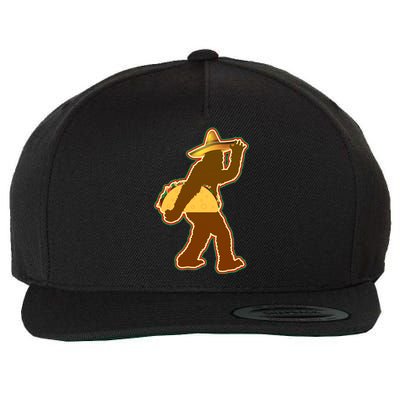 Bigfoot Carrying Taco Cinco de Mayo Wool Snapback Cap