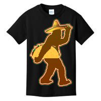 Bigfoot Carrying Taco Cinco de Mayo Kids T-Shirt