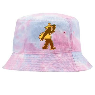 Bigfoot Carrying Taco Cinco de Mayo Tie-Dyed Bucket Hat