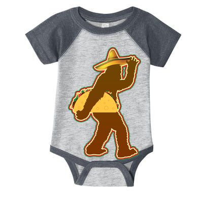 Bigfoot Carrying Taco Cinco de Mayo Infant Baby Jersey Bodysuit