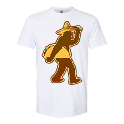 Bigfoot Carrying Taco Cinco de Mayo Softstyle CVC T-Shirt