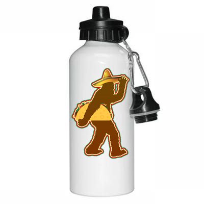 Bigfoot Carrying Taco Cinco de Mayo Aluminum Water Bottle