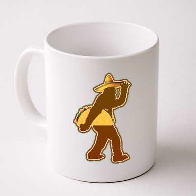 Bigfoot Carrying Taco Cinco de Mayo Coffee Mug