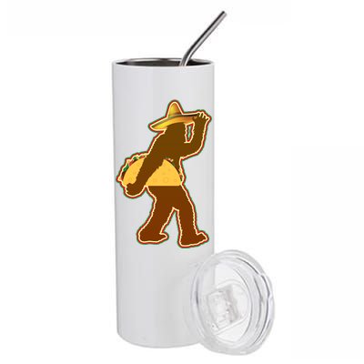 Bigfoot Carrying Taco Cinco de Mayo Stainless Steel Tumbler