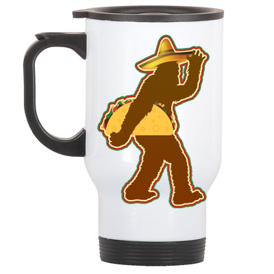 Bigfoot Carrying Taco Cinco de Mayo Stainless Steel Travel Mug