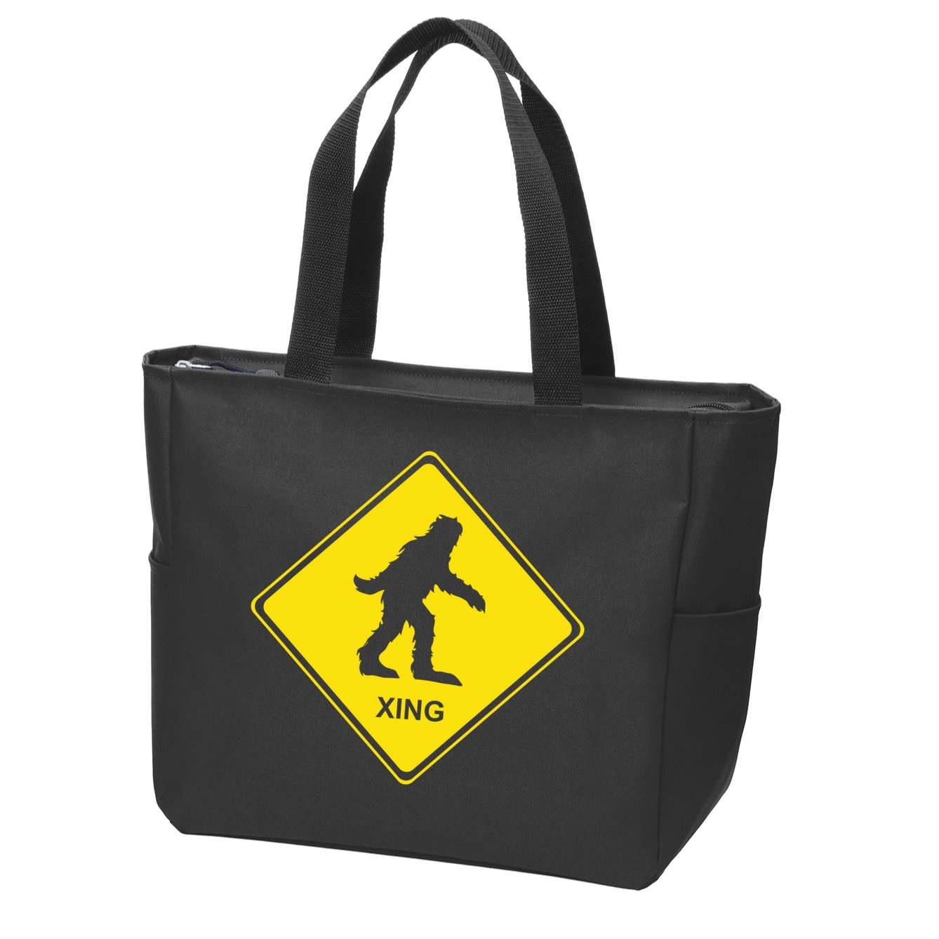 Bigfoot Crossing XING Zip Tote Bag