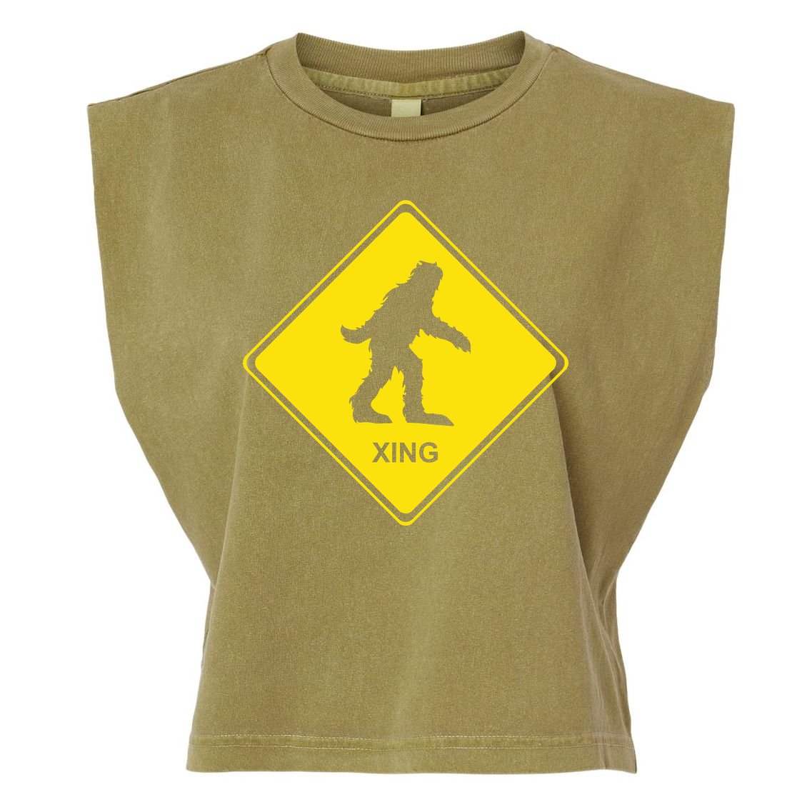Bigfoot Crossing XING Garment-Dyed Women's Muscle Tee