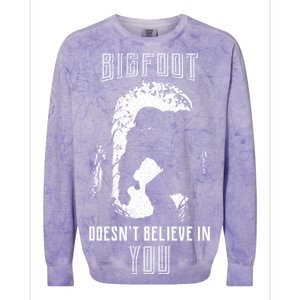 Bigfoot Doesn't Believe In You Colorblast Crewneck Sweatshirt