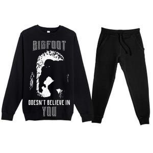 Bigfoot Doesn't Believe In You Premium Crewneck Sweatsuit Set