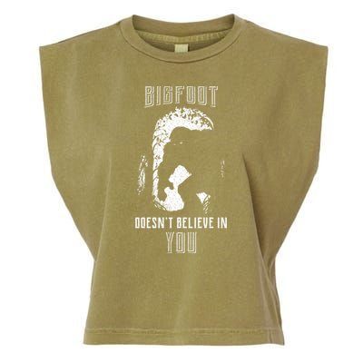 Bigfoot Doesn't Believe In You Garment-Dyed Women's Muscle Tee