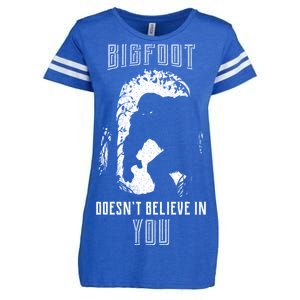 Bigfoot Doesn't Believe In You Enza Ladies Jersey Football T-Shirt