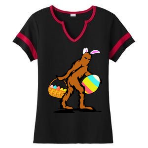 Bigfoot Easter Egg Ladies Halftime Notch Neck Tee